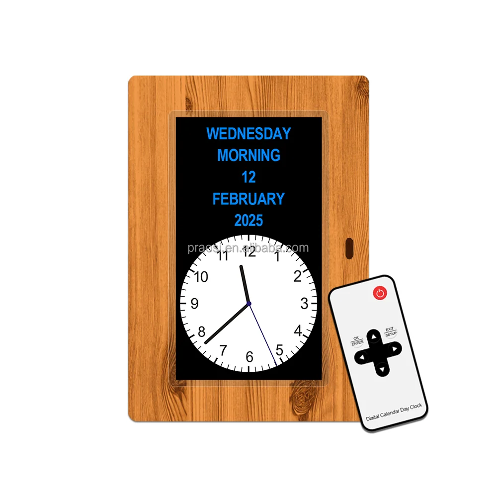 Customize Wooden Color Frame Lcd Digital Calendar Day Clock 7in Medication  Reminder Alarm Clock for Dementia Seniors Memory Loss| Alibaba.com, image size:1000x1000