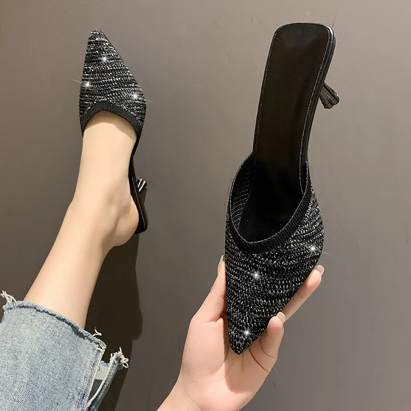 Fashion Women Summer French Simple Stiletto Pointed slippers
