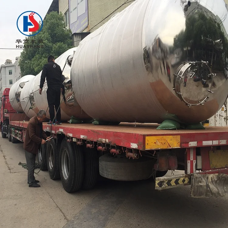 Горизонтальный однослойный резервуар для жидкости из нержавеющей стали разных размеров