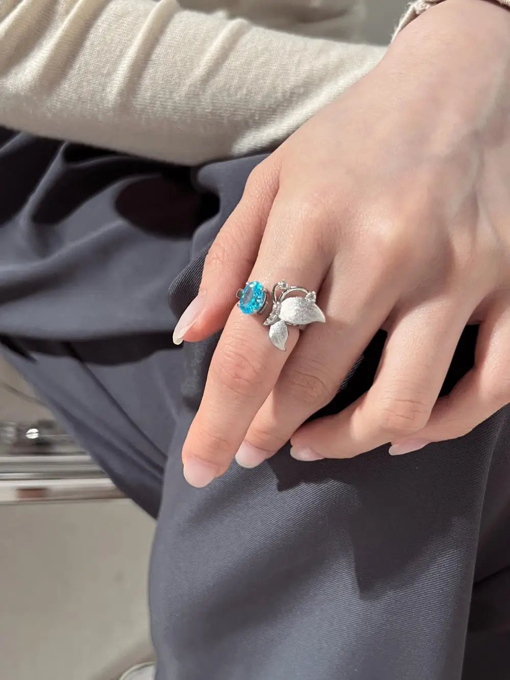 KAKODIY 925 Sterling Silver High-end Flower Boutique Jewelry for Women Ring Zirconia Wedding Ring detail 3