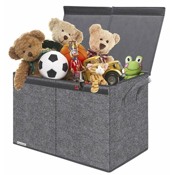 Wholesale Home Blanket Storage with Lid Collapsible Toy Organizer Box Basket for Kids 1 Pack
