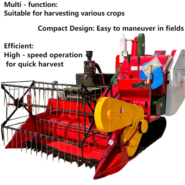 35Hp Self-Propelled Rice and Millet Harvester Hand Push Multi-Cylinder Soybean Machine for Harvesting