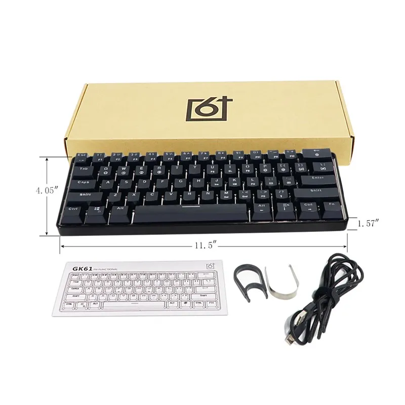 SKYLOONG 61キー 60%有線メカニカルゲーミングキーボード RGB