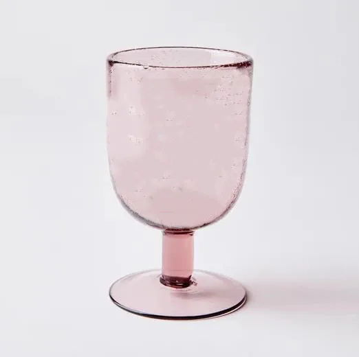 Custom Short Stem Colored Glass Juice Cup Restaurant Drinkware Red Wine Goblet