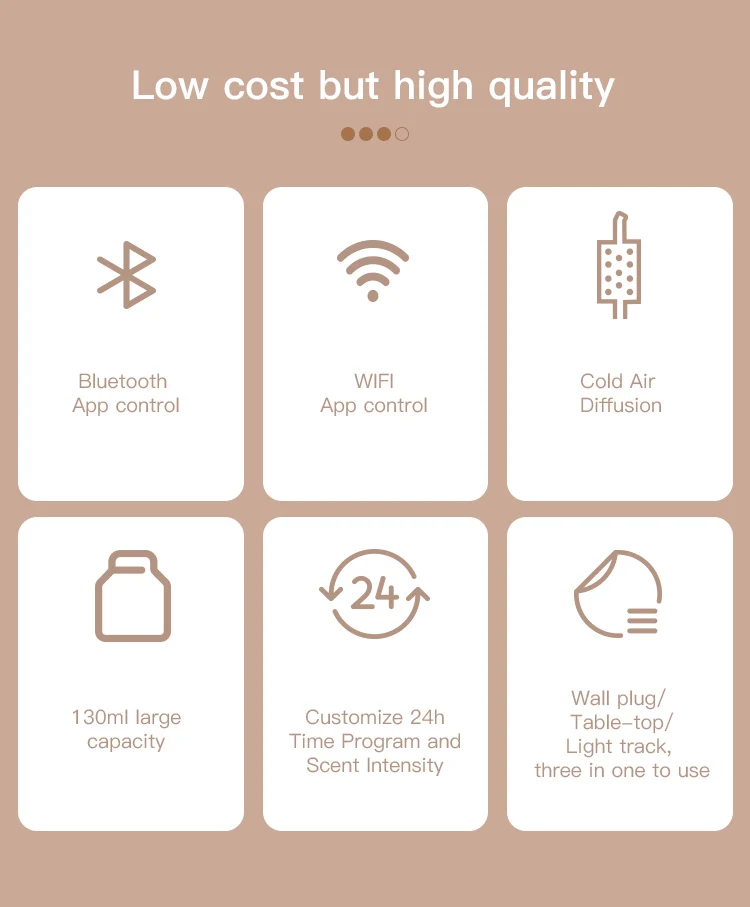 New 130ml Wireless Waterless Plug In Scent Diffuser Wall Plug In