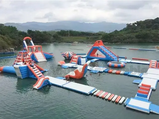 Equipo de parque acuático flotante, juego de fútbol inflable para deportes acuáticos