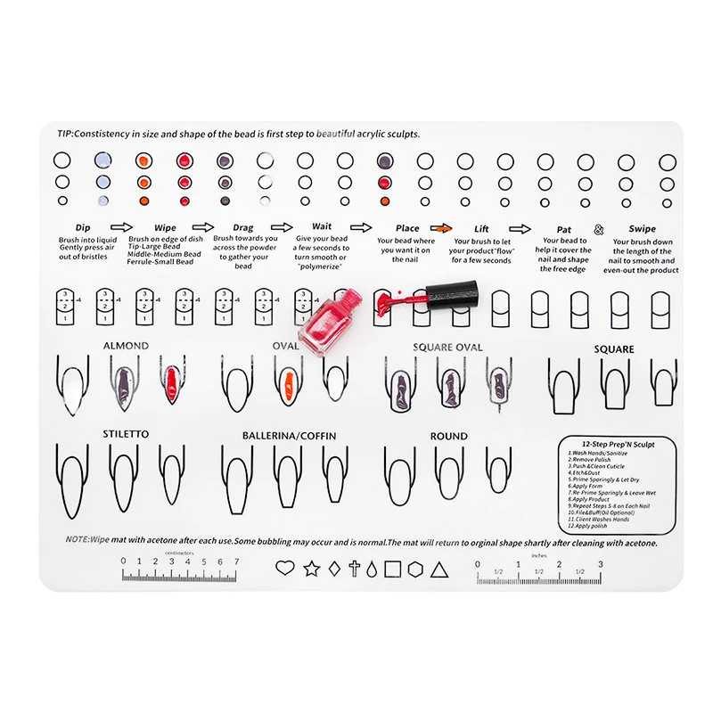 Washable Nails Silicone Mat Acrylic Training Nail Mat Buy Nail Mat