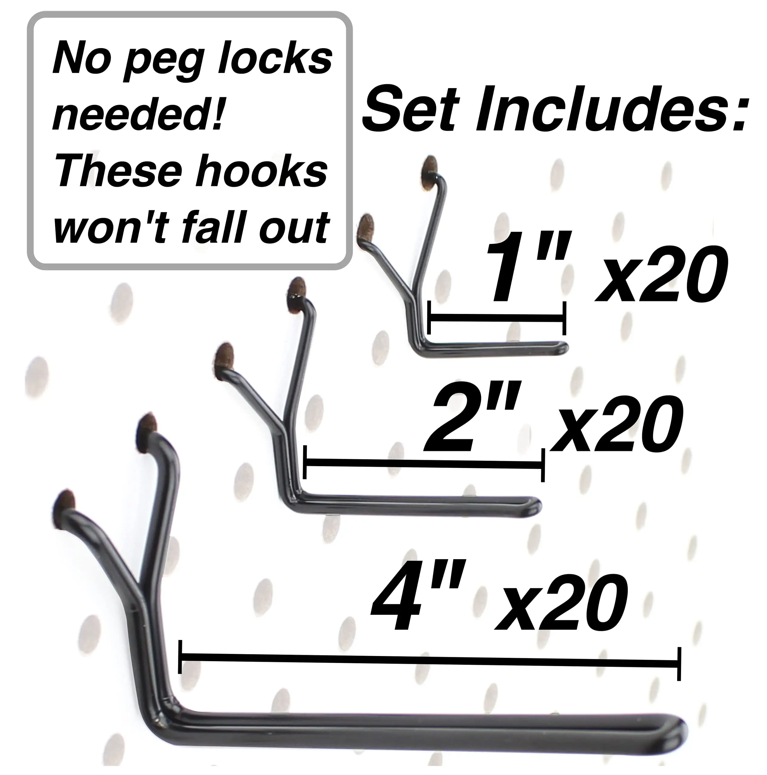 Doubleloop Pegboard Single Slatwall Hooks Metal Security Hanging