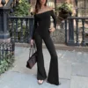 Yy142 pantaloni svasati neri senior