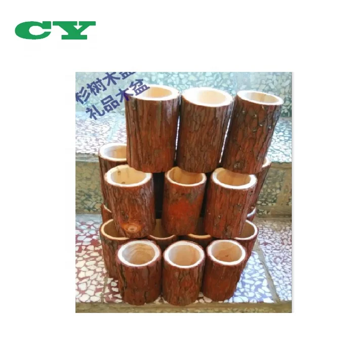 Decorative Wooden Tree Bark Succulent Planter Pot