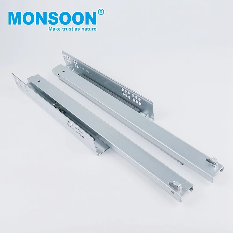 Soft Closing Metal Box Drawer Slide Slim Kitchen Drawer System