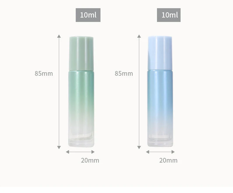 Custom Gradient Color White 5ml 10ml Roll on Glass Bottle