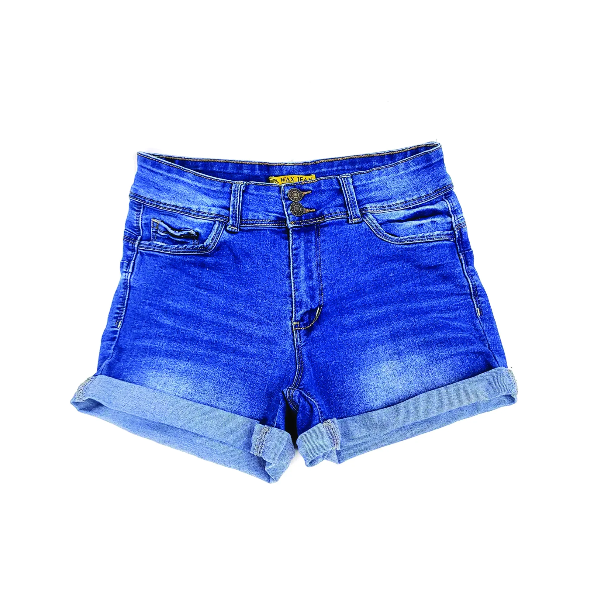 Latest Design High Quality Export Oriented Wholesale Washed Solid Short Denim Jeans Short Pants for Womens From Bangladesh