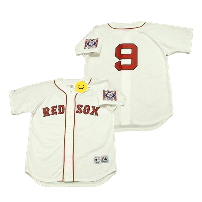 Wholesale Men's Boston 9 TED WILLIAMS 10 ANDRE DAWSON 10 RICH GEDMAN 12  ELLIS BURKS Throwback baseball jersey Stitched S-5XL From m.