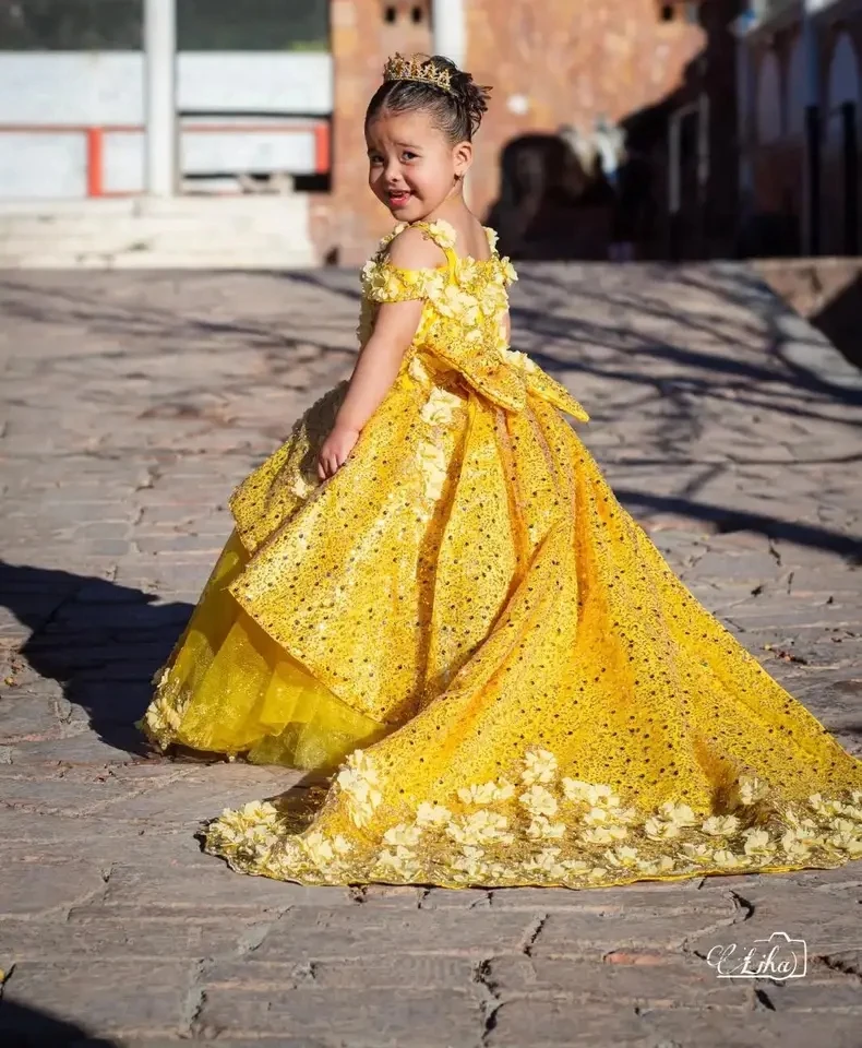 gold flower girl dress Champagne Flower Girl Dresses | Free Shipping main image 1