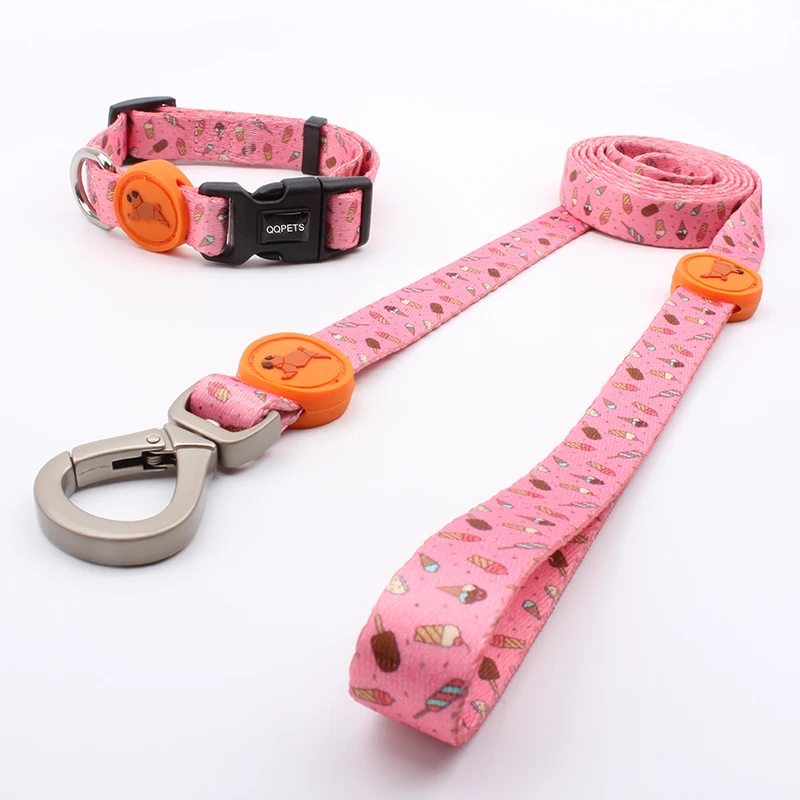 Printed Collar & Leash Set for Pets