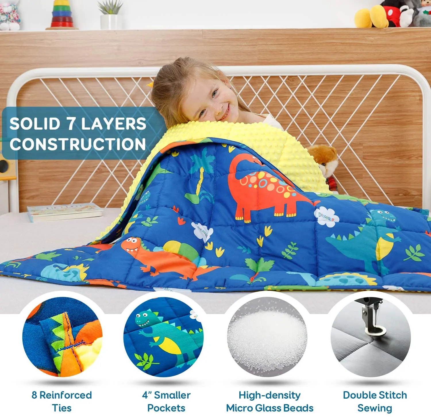 Sample Available Weighted Blanket Baby Dinosaur Minky Fleece Children