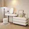 Cassettiera a sei cassetti imbottita in legno massello, design bianco, scrivania da 120 cm