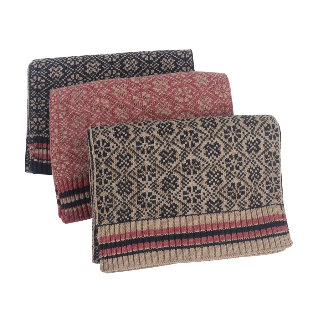 Осенне-зимняя 2024 Мужская/женская новая шапка шарф перчатки холодостойкая теплая вязаная комплект