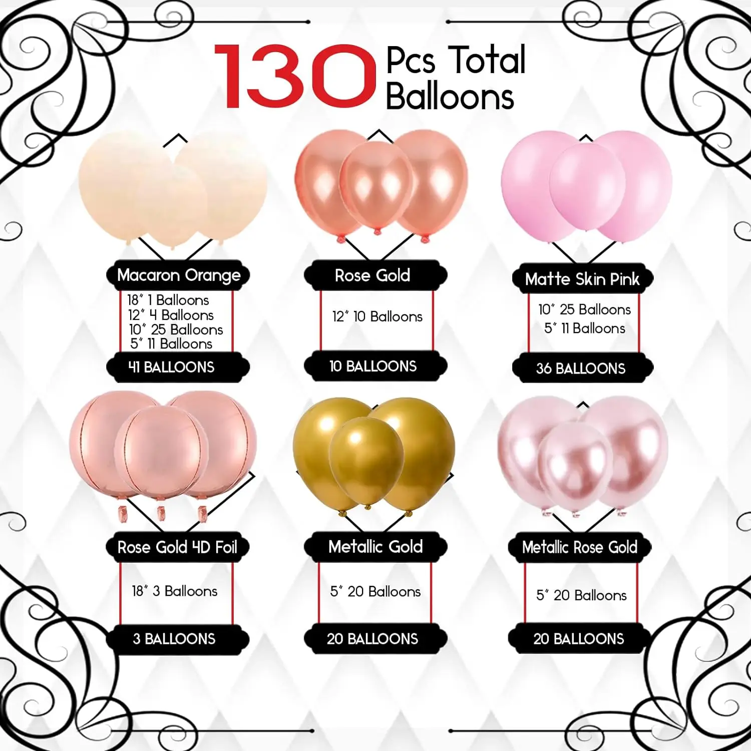 product rose gold balloon arch kit metallic macaron 4d foil balloons for graduation baby shower birthday  wedding decoration-2