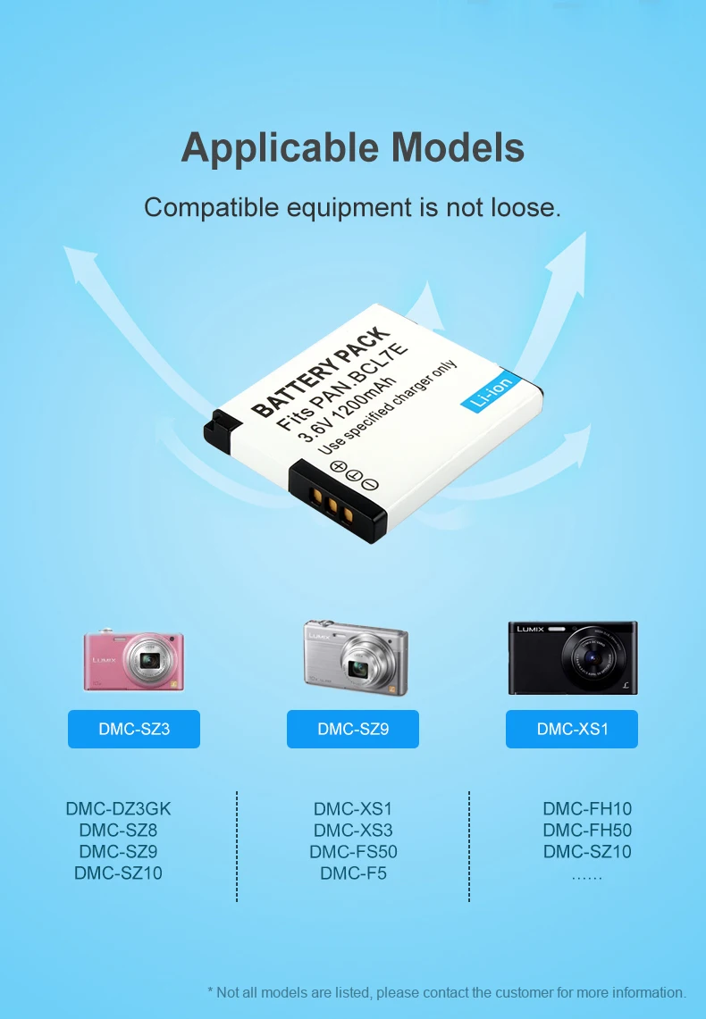 RingTeam BMW-BCL7E Digital Battery Lithium-ion Battery for Pana sonic Lumix DMC-F5 DMC-FH10 DMC-FS50 SZ10 SZ9 SZ8 SZ3 XS1 Camera factory