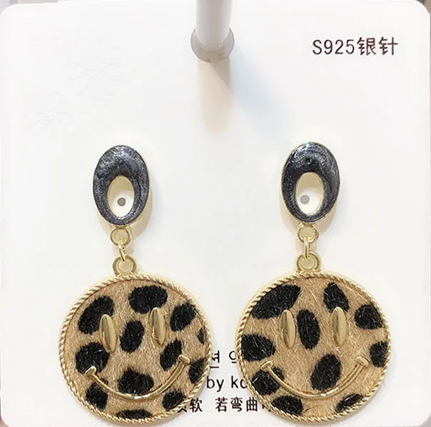 leopard stud earrings