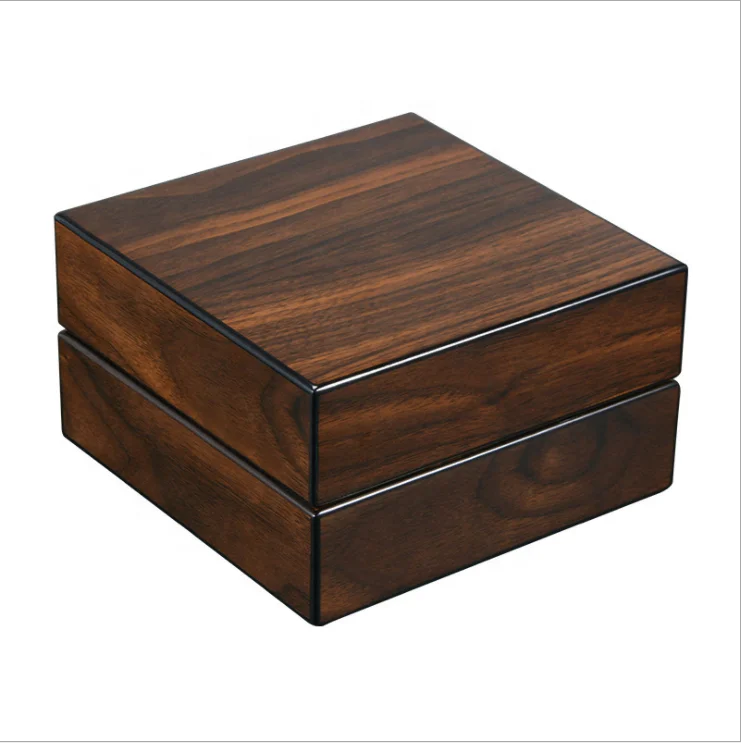 高級木製ポータブル灰皿 シガー用 スクエアデザイン 24x12cm