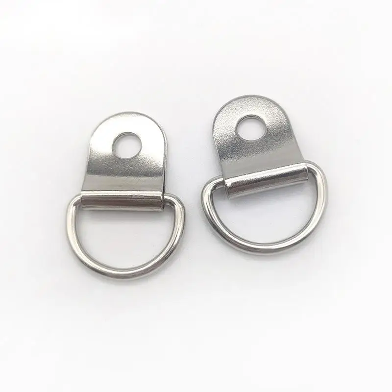 Mounting Bracket Connect D-Ring Tie Down Iron Hooks Stainless Steel 304 Lashing Ring