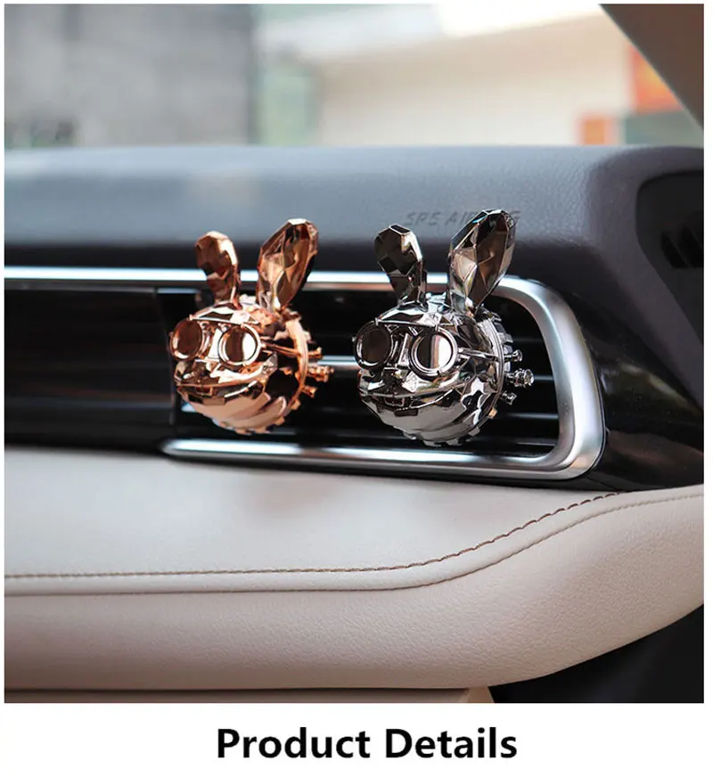 Rabbit Head Car Air Freshener Outlet Fragrance Magnetic Design Auto Decor Diffuser Interior Decoration Accessories