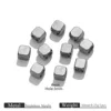 Steel-colored square beads 4mm