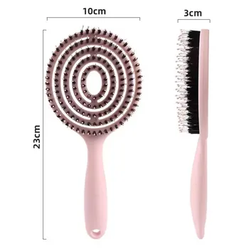 High Quality Nylon Bristles Vent Massage Hair Brush Customized Curly Hair Detangling Brush