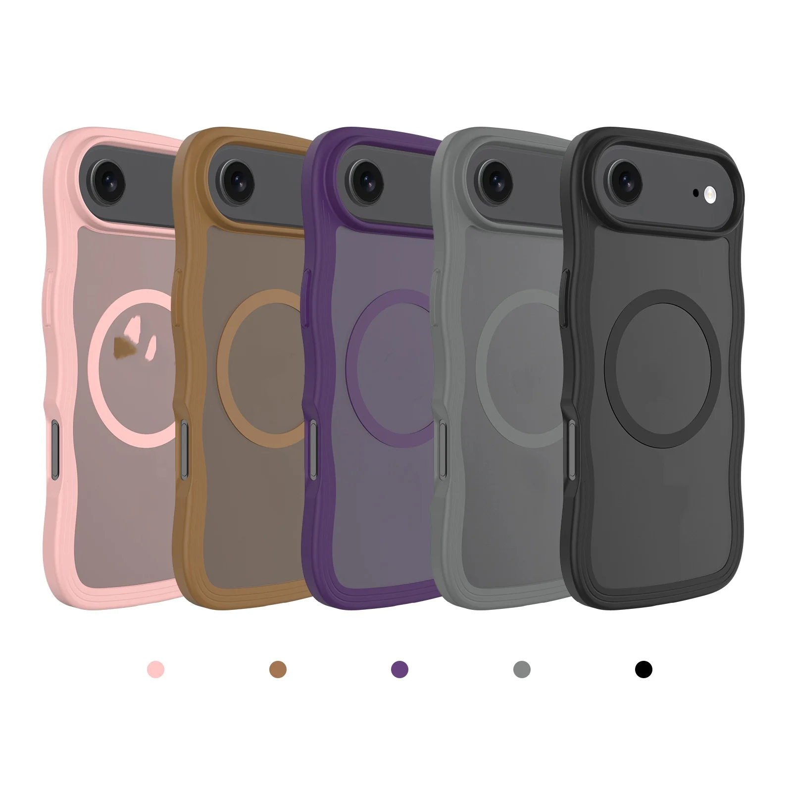 IPhone 17 Air Pro Max マット透明 シルキー滑らか触感 フロスト加工 耐落下 マグネット付きスマホケース