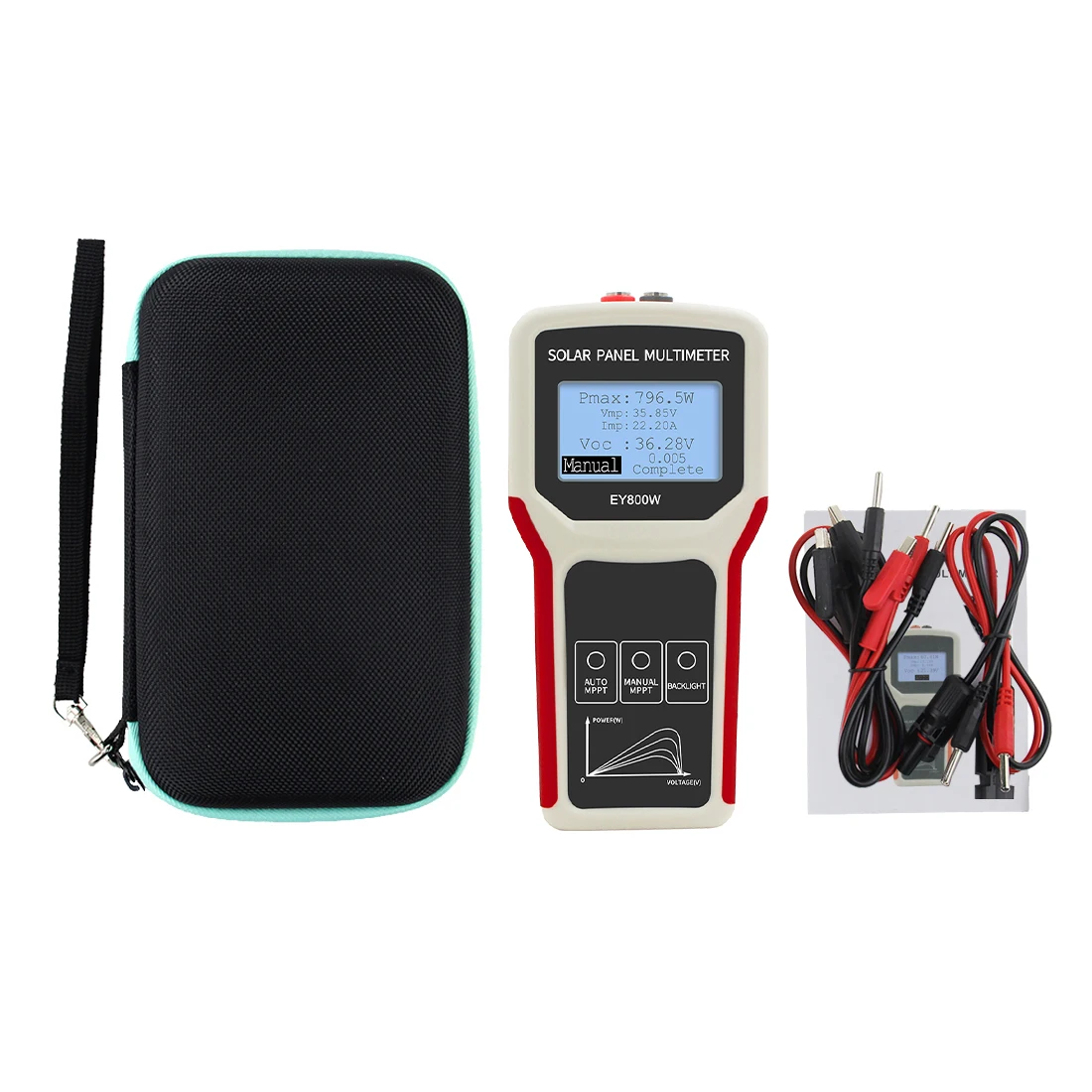 Solar Messgerät Geloo 1600W MPPT Tester Photovoltaik Solarpanel Tester Solar Panel Multimeter EY1600W Solarpanel-Multimeter LCD Anzeige Für Solar PV Testing Benning Duspol