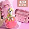 Leather pink rainbow horse