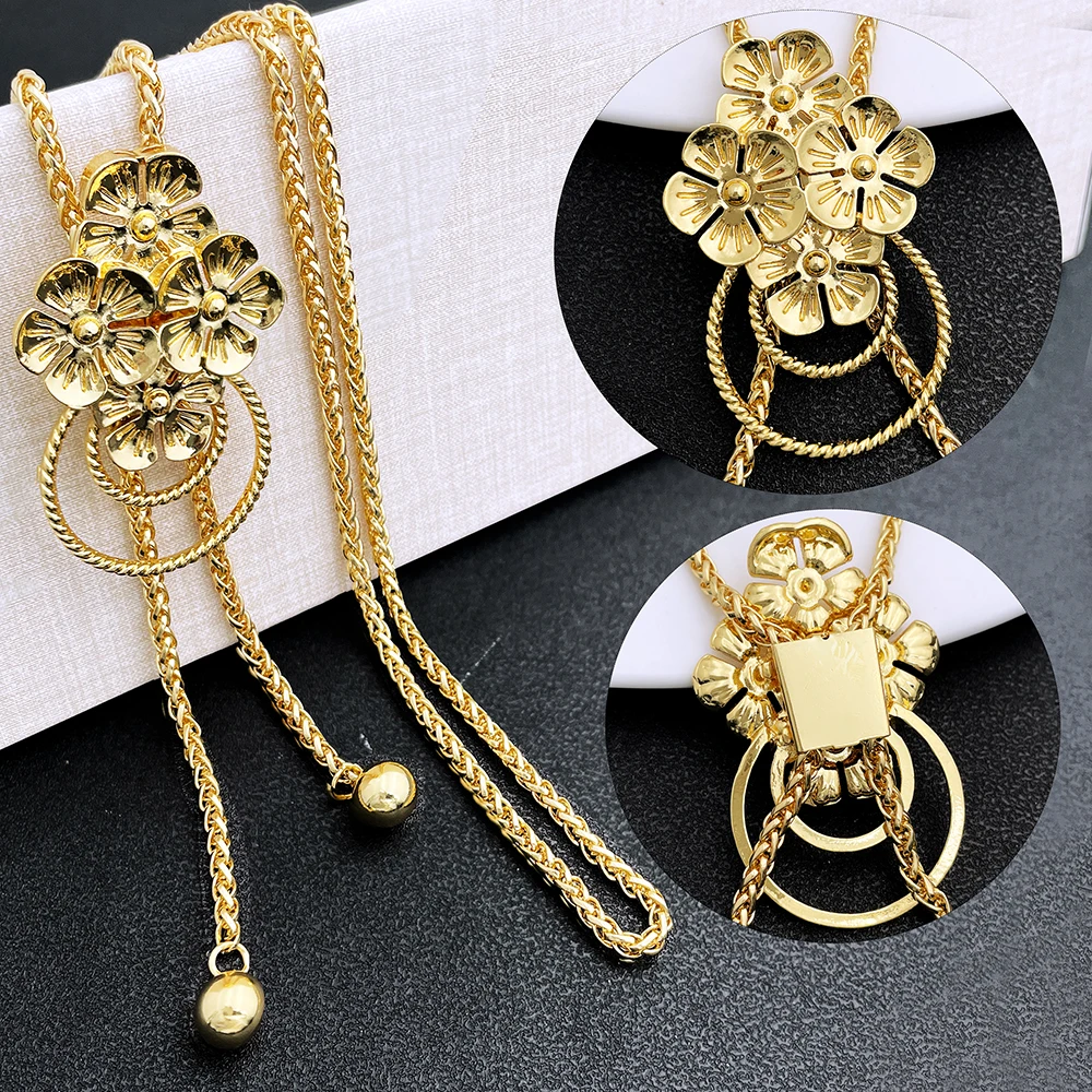 New Fashion Design Jewelry Body Chain With Long Chain Necklace Earring Set  Wholesale Colliers De Bijoux De Mode