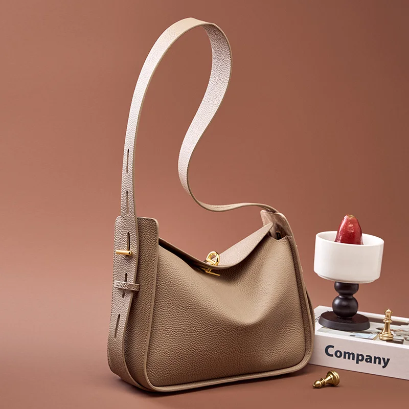 Manufacture Direct Wholesale Leather Crossbody Underarm Handbags Leather Cowhide Tote Bag for Women’s Shoulder Bags