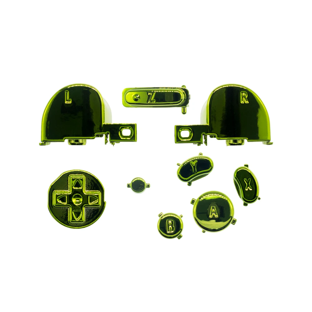 Factory Price Chrome Button Set for Nintendo Game Cube Controller Buttons Kits for Gamecube for NGC Controller Replacements