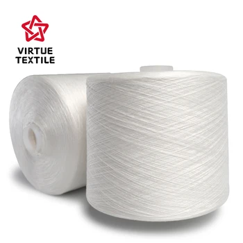 Wholesale 19/2 raw white sewing thread 100% spun polyester for dyeing and sewing