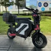 Noir et rouge avec lumières RVB 72v 10000w 50ah