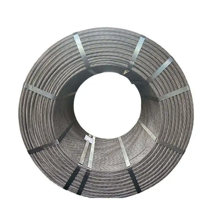 Prestressed Concrete Strand Wire 3.8mm 4mm 4.8mm 5.0mm 6mm 7mm Spiral Ribbed High Carbon Tension PC Steel Wire