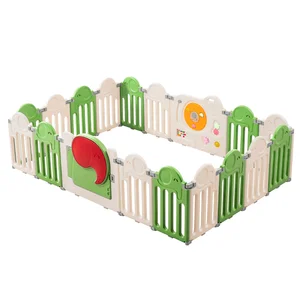 Folding Safe Plastic Baby Playpen Indoor Game Fence for Infants