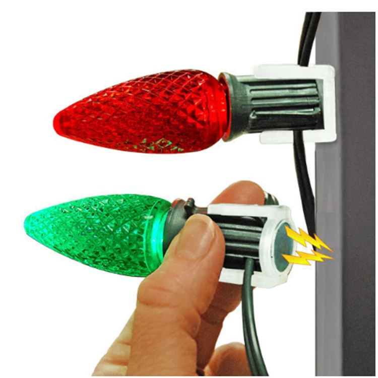 Wholesale Price Magnetic Christmas Light Clips for C7 and C9 Cords and Sockets