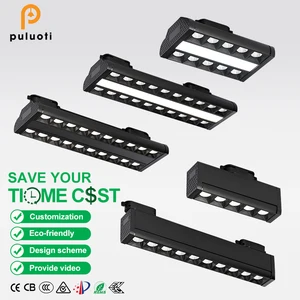 220v Led Track Light 15w 2 Wires Grille Linear Light for Shopping Mall Supermarket Intertek Lighting Parts Rotating Track Lights