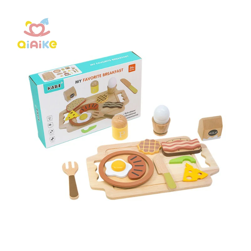 工場卸売 木製朝食セット 親子遊び用 子供用キッチンおもちゃ 役割ごっこごっごっこ遊びセット 幼児向けおもちゃ