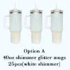 White shimmer glitter