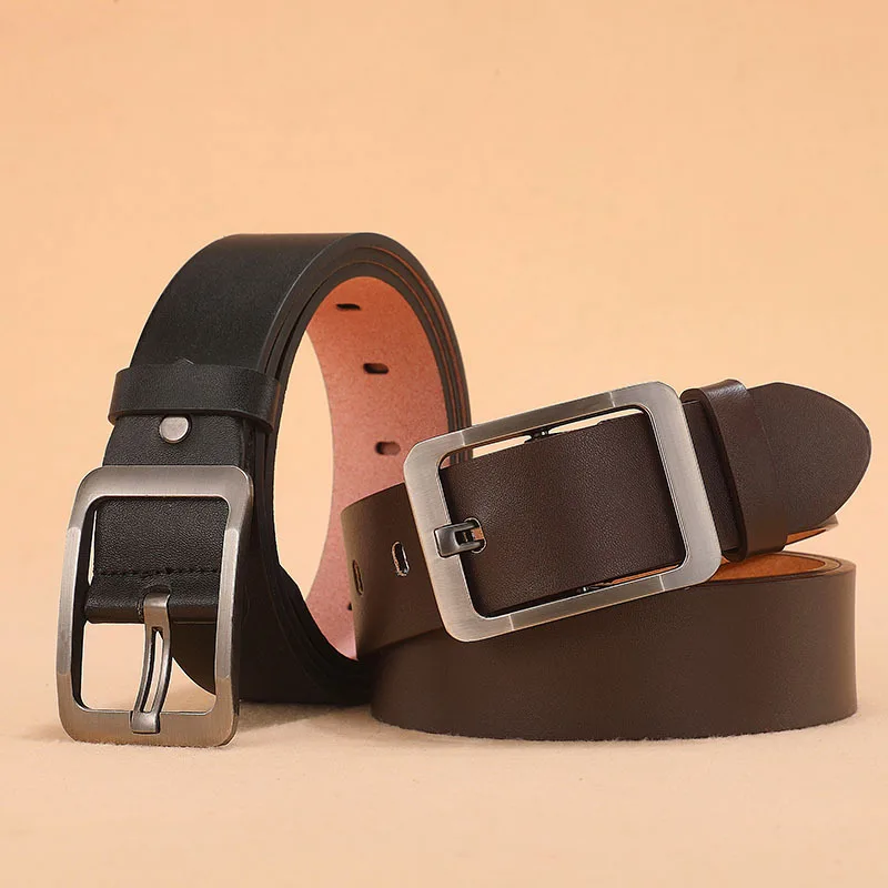 Factory Wholesale Pure Leather Executive Men Belt Custom Men's Pin