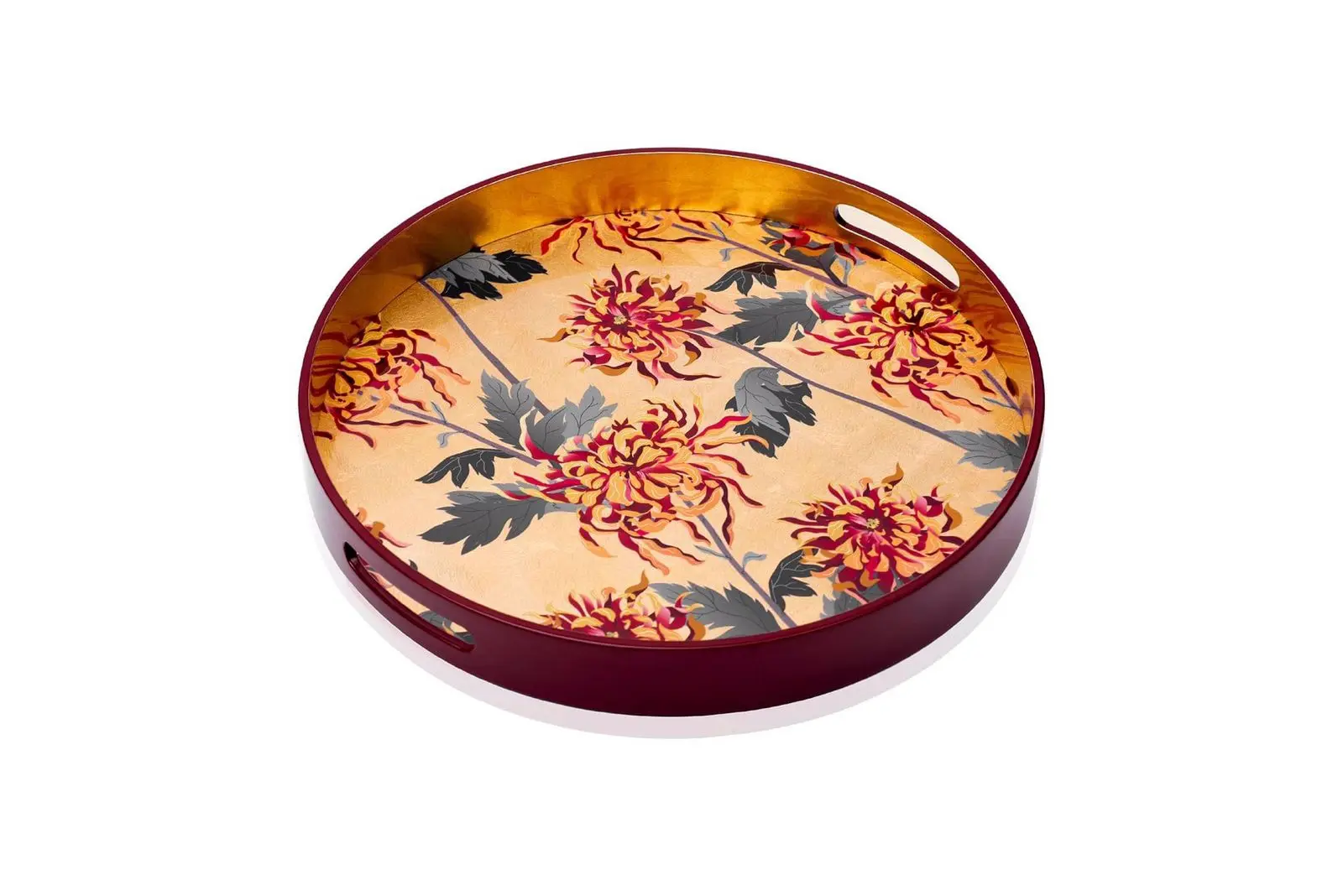 Lacquerware Serving Tray Colorful Pattern Vietnam Lacquer Tray High Quality Low MOQ Cheap Price Wholesale Vietnam
