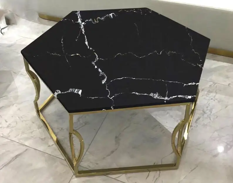 Largest Quartz Slab 3500 X 2000 Gold Veins Black Quartz Stone Calacatta Artificial Stone