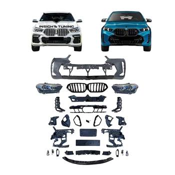 New Coming Facelift 2020 Car Bumper Head Light Old To New Bodykit For Bmw X6 G06 Upgrade To MT Mtech Lci Body Kit