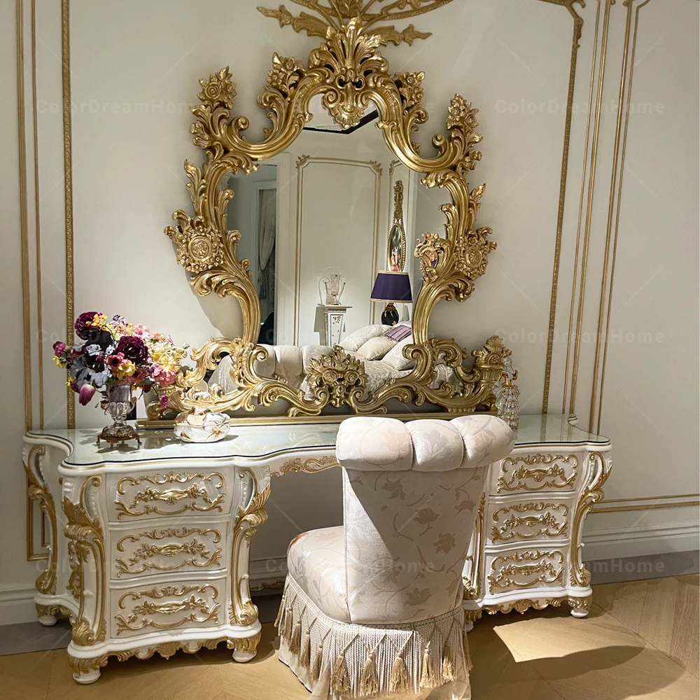 Alibaba.com: Colordreamhome CDH-J164 Classic Dressing Table, Solid Wood  with Mirror and Drawers, Suitable for Bedroom and Hotel Applications :  Discover bulk purchasing options and reliable shipping from China.
